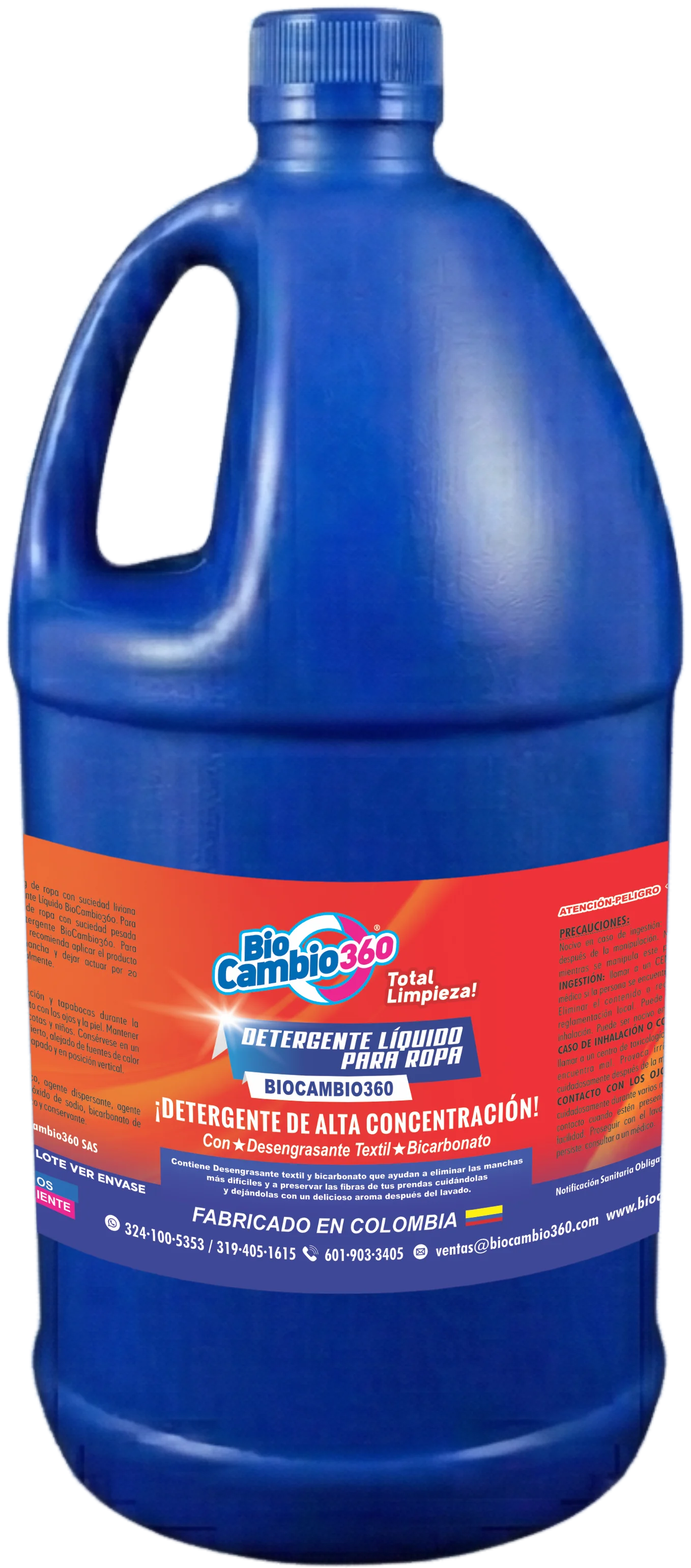 Detergente Líquido para Ropa y Lavadora